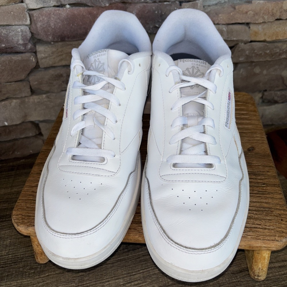 Reebok Classic Leather Triple White Retro Shoes Men's 16 Memory Tech Ortholite